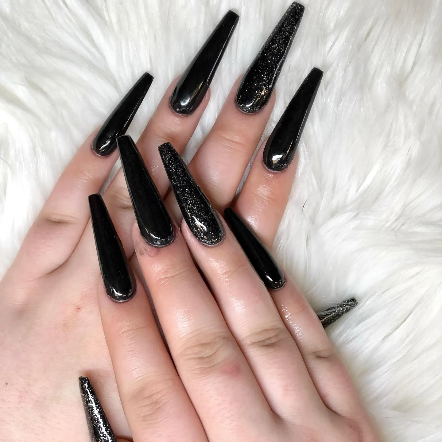 Graphic French nail set by V Nails Wainwright